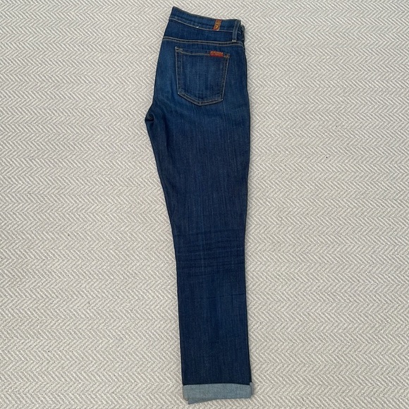 7 FOR ALL MANKIND Skinny Crop and Roll in Nouveau New York Dark - Picture 7 of 11